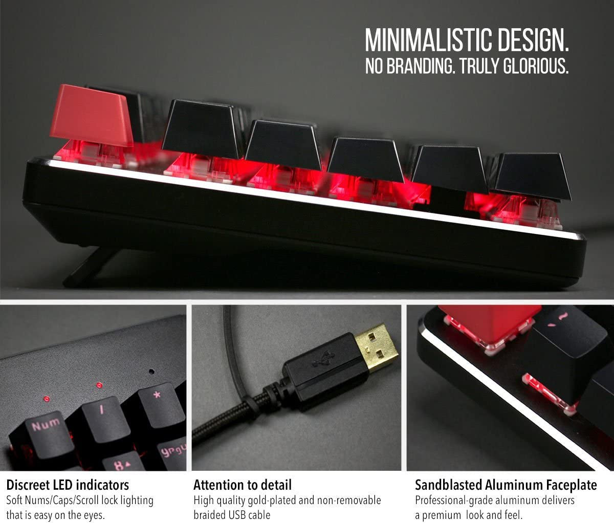 Modular Mechanical Gaming Keyboard - Full Size GMMK (104 Key) - RGB LED Backlit, Brown Switches, Hot Swap Switches (Black)(Gmmk-Brn)