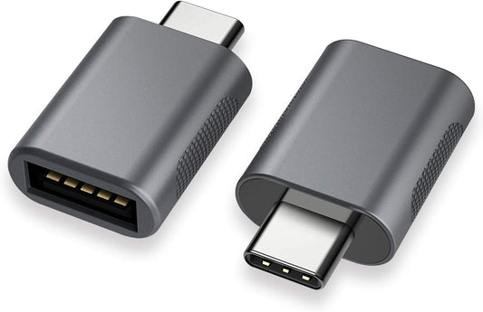 USB C to USB Adapter(2 Pack),Usb-C to USB 3.0 Adapter,Usb Type-C to Usb,Thunderbolt 3 to USB Female Adapter OTG for Macbook Pro2019,Macbook Air 2020,Ipad Pro 2020,More Type-C Devices(Space Gray)